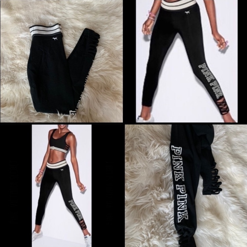 *SOLD* VS PINK Cotton Strappy Legging NWOT